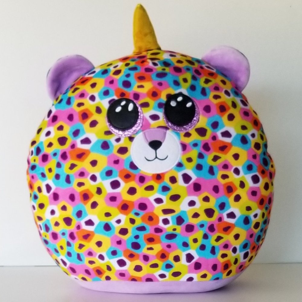 TY Squish-a-Boo GISELLE Multi-colored Unileopard Unicorn Leopard  14 inch